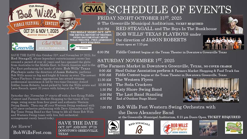 Bob Wills Schedule Bob Wills Schedule